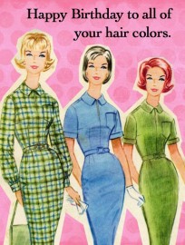 Happy Birthday to All of Your Hair Colors Gift Tag